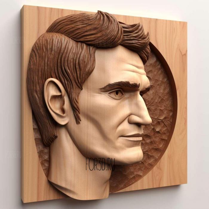 Roger Federer 4 stl model for CNC